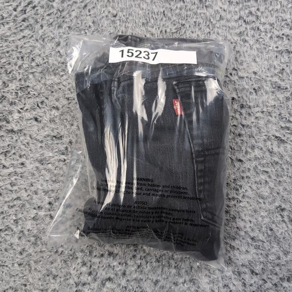 Levi's 505 Shorts Men 44 Black Chore Stretch Streetwear Summer Y2K Casual Denim - Picture 9 of 9